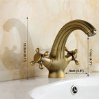 Brass bath shower mixer tap dual handle control additional view