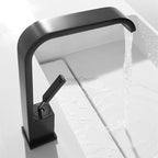Modern bathroom basin mixer tap waterfall spout additional view