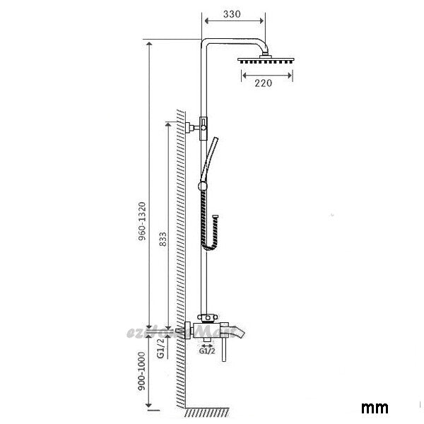 Modern bath shower mixer tap wall mounted design additional view