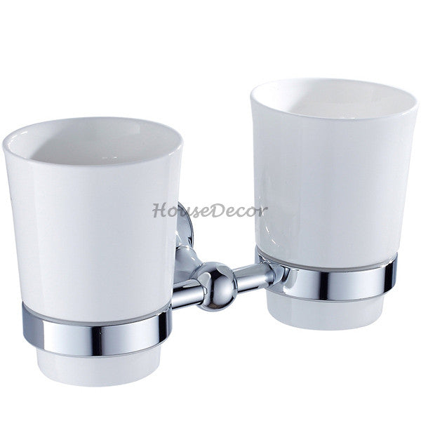 Chrome Brass toothbrush holder wall mounted design main view