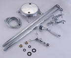 Chrome bath shower mixer tap floor mounted design additional view
