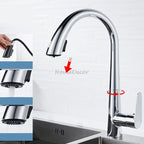 Modern kitchen sink mixer tap pull out spray detail view