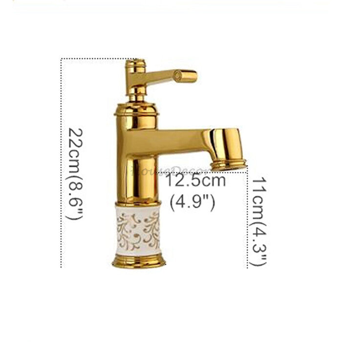Gold Ceramic bath shower mixer tap detailed product view additional view