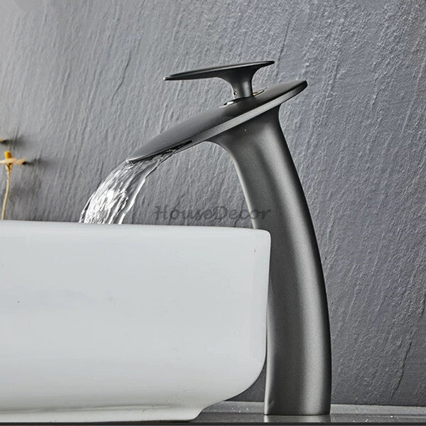 Modern bath shower mixer tap waterfall spout additional view