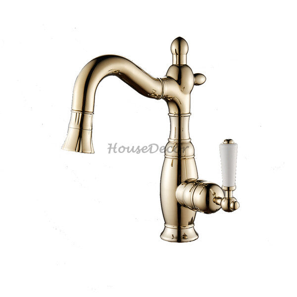 Modern bath shower mixer tap pull out spray main view