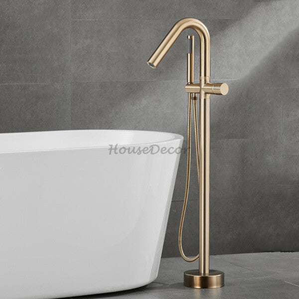 Modern bath shower mixer tap handheld shower set detail view