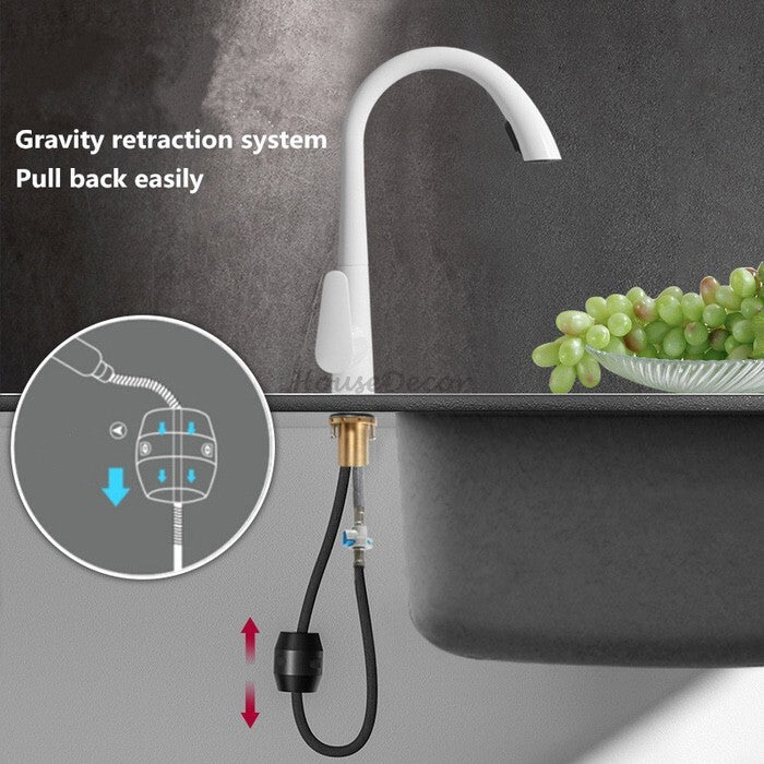 Modern kitchen sink mixer tap pull out spray additional view