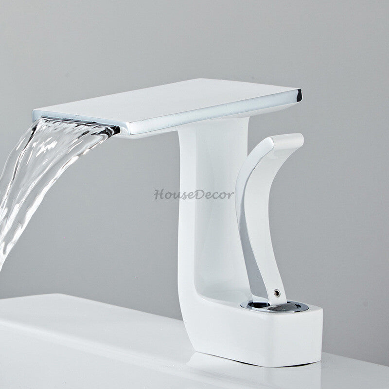Modern bath shower mixer tap waterfall spout additional view