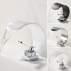 Modern bath shower mixer tap waterfall spout main view