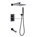 Modern bath shower mixer tap thermostatic control detail view