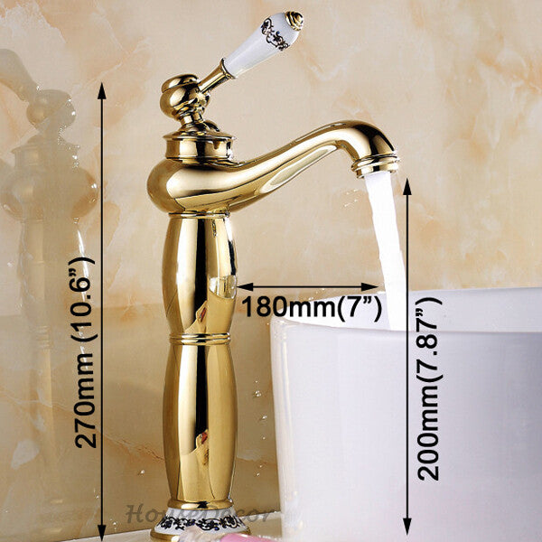 Gold Ceramic bath shower mixer tap detailed product view detail view