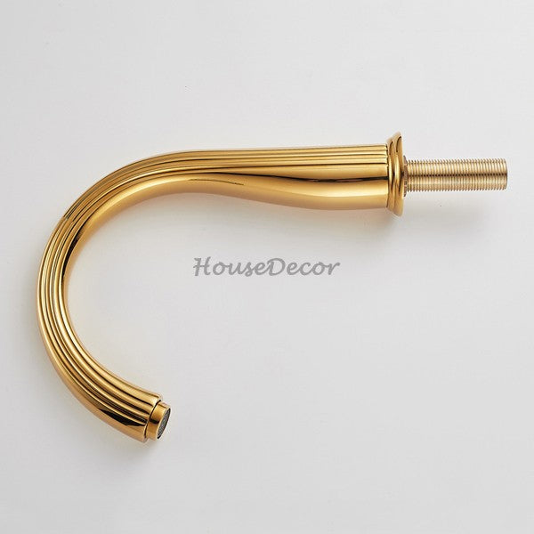 Gold bath shower mixer tap 3 hole installation additional view
