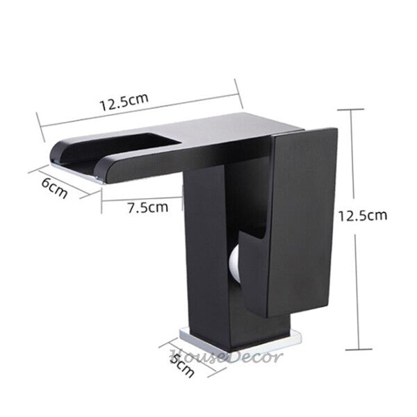 Modern bath shower mixer tap waterfall spout additional view
