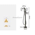 Brass bath shower mixer tap handheld shower set additional view