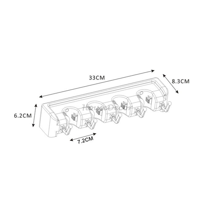 Modern robe hook wall mounted design additional view