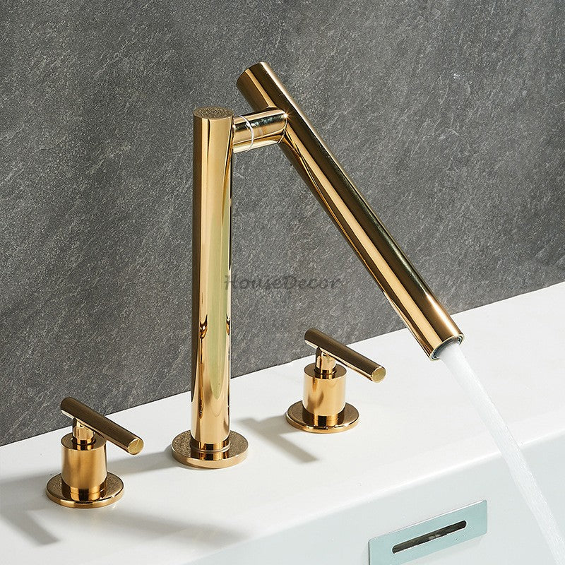 Modern bath shower mixer tap deck mounted design additional view