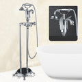 Modern bath shower mixer tap floor mounted design detail view