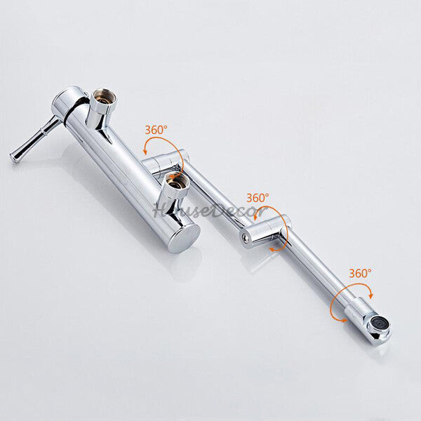 Chrome kitchen sink mixer tap swivel spout additional view