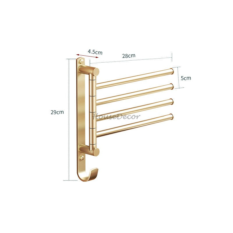 Modern Brass towel rack swivel spout additional view
