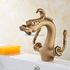 Modern bath shower mixer tap dual handle control detail view