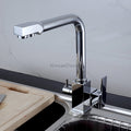 Modern kitchen sink mixer tap swivel spout main view