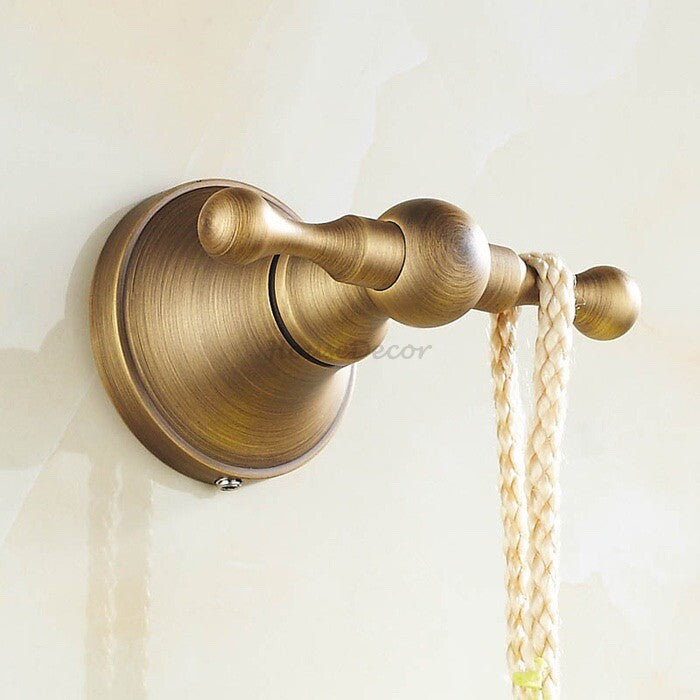 Antique Brass towel rack wall mounted design detail view