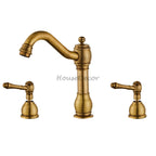 Brass bathroom basin mixer tap dual handle control main view