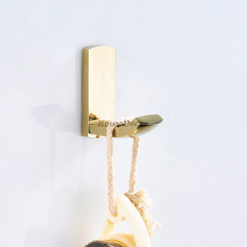 Gold toilet brush holder detailed product view detail view