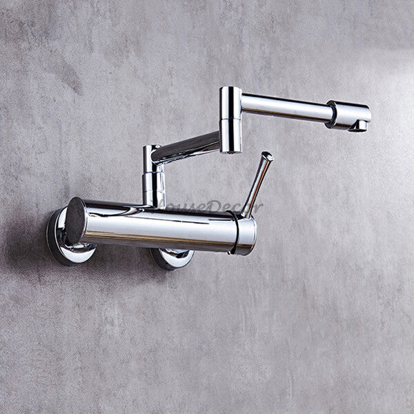 Chrome kitchen sink mixer tap swivel spout main view