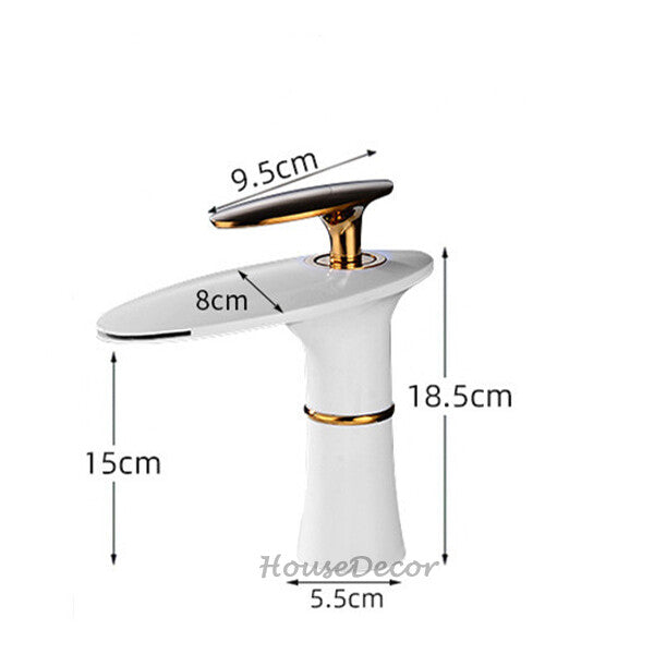 Modern bath shower mixer tap waterfall spout additional view