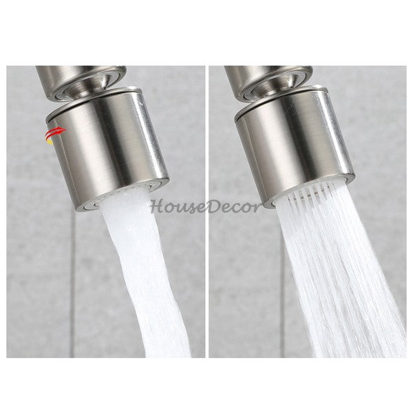 Modern kitchen sink mixer tap swivel spout additional view