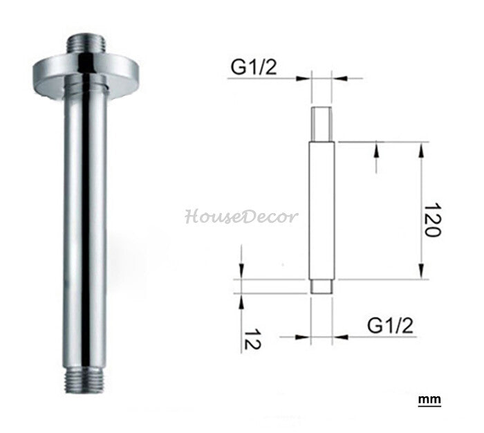 Chrome shower head detailed product view detail view