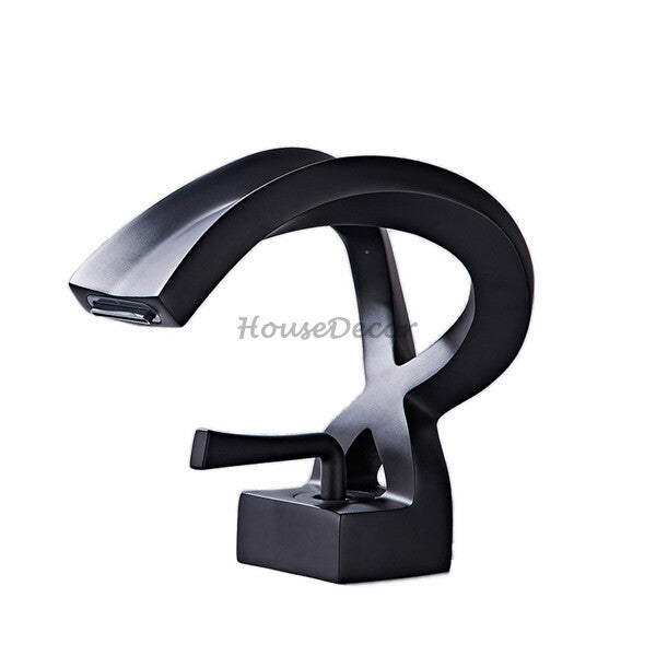 Modern Brass bath shower mixer tap waterfall spout main view