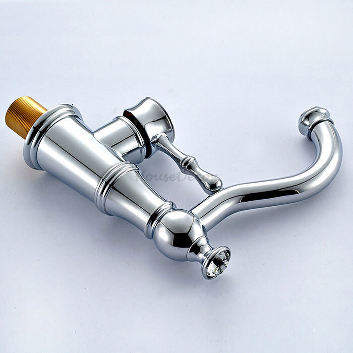 Modern bath shower mixer tap swivel spout detail view