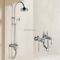 Brass bath shower mixer tap handheld shower set detail view