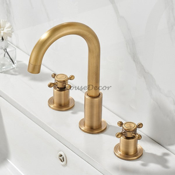 Modern bath shower mixer tap dual handle control additional view