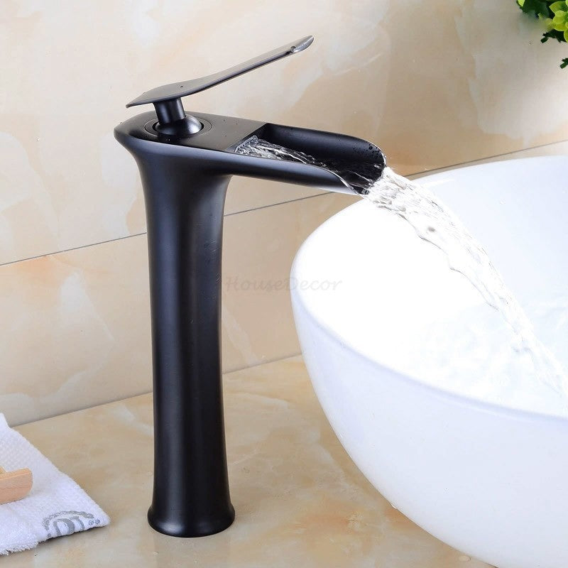 Modern bath shower mixer tap waterfall spout additional view