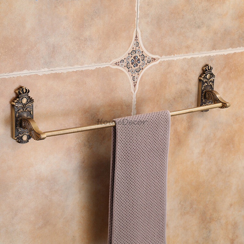 Modern towel rack wall mounted design detail view