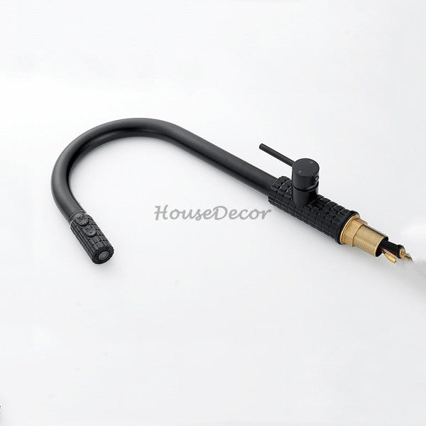 Modern kitchen sink mixer tap pull out spray additional view