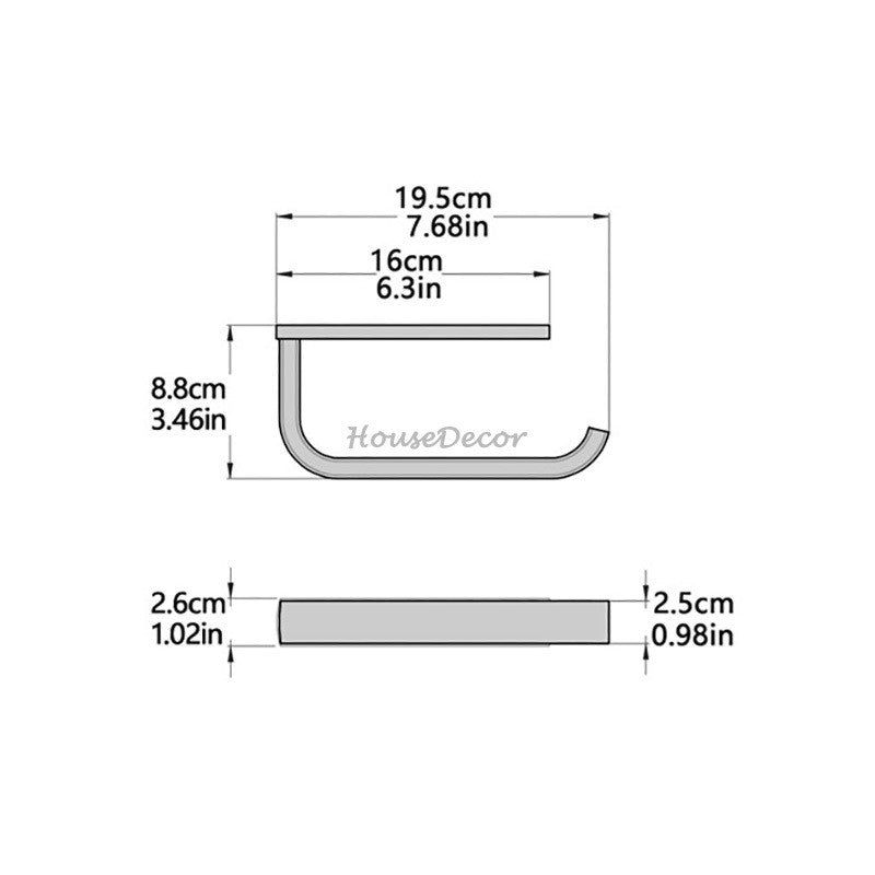 Gold toilet brush holder detailed product view additional view