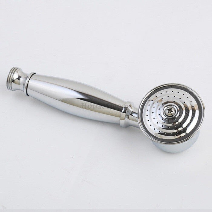 Chrome Brass shower head handheld shower set detail view