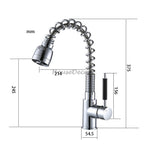 Chrome Brass kitchen sink mixer tap pull out spray additional view