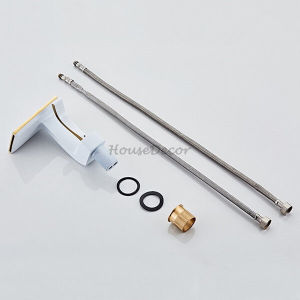 Modern bath shower mixer tap waterfall spout additional view