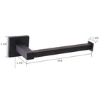 Matte Black toilet paper holder wall mounted design detail view
