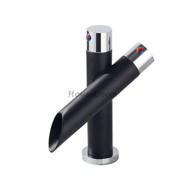 Modern bath shower mixer tap dual handle control main view