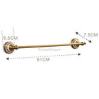 Antique Brass towel rack wall mounted design detail view