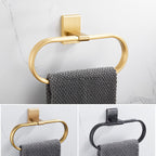 Modern Brass towel ring detailed product view additional view
