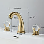 Brushed Gold faucet 3 hole installation additional view