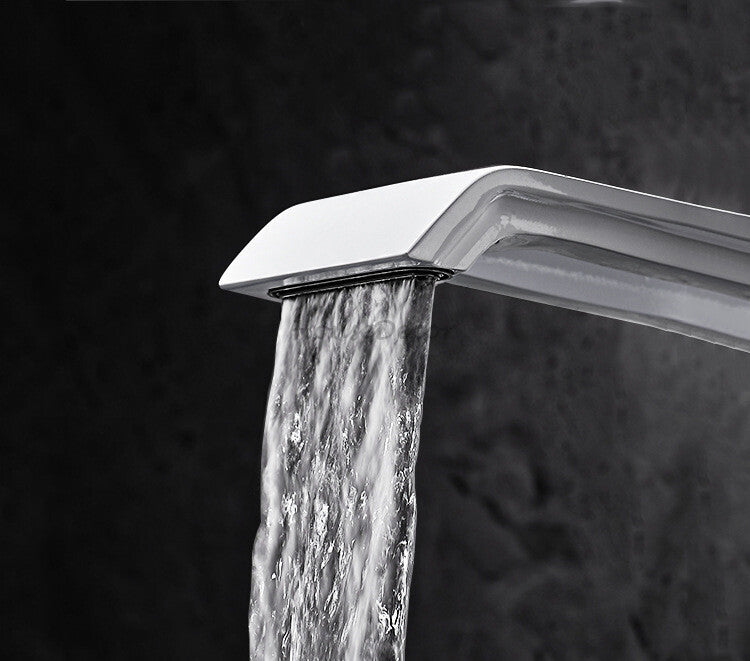 Modern bath shower mixer tap waterfall spout additional view