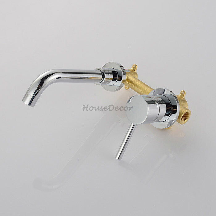 Modern bath shower mixer tap swivel spout detail view
